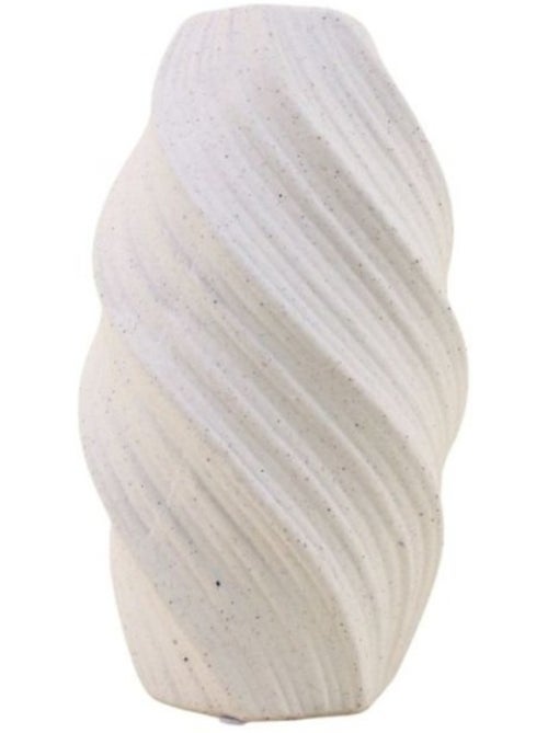 Vase twist en porcelaine blanche 26cm - Kiabi