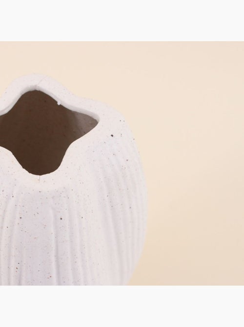 Vase twist en porcelaine blanche vagues 36cm - Kiabi