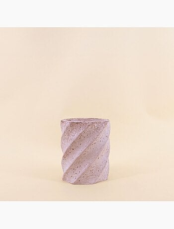 Vase twist imitation travertin h15cm