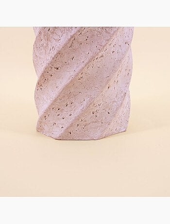 Vase twist imitation travertin h15cm