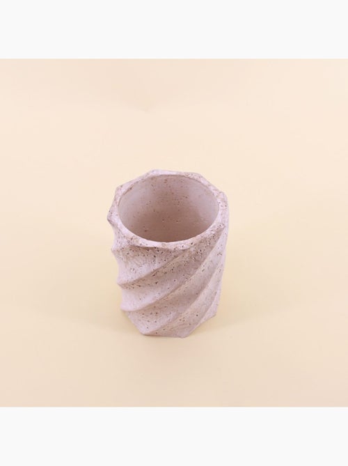 Vase twist imitation travertin h15cm - Kiabi