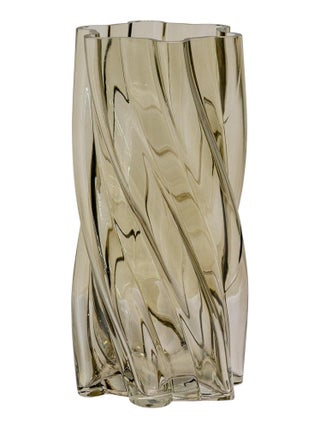 Vase verre soufflé vert fumé ø 125 x 25 cm - House Nordic