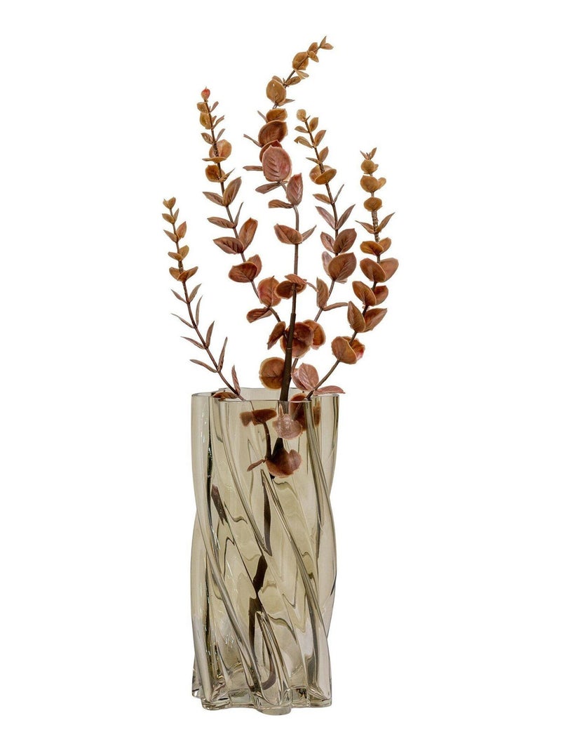 Vase verre soufflé vert fumé ø 125 x 25 cm - House Nordic Vert - Kiabi