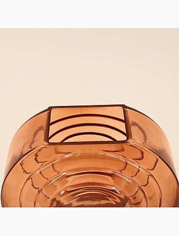 Vase verre vintage géométrique h19cm