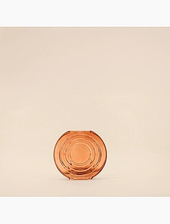 Vase verre vintage géométrique h19cm