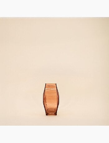 Vase verre vintage géométrique h19cm