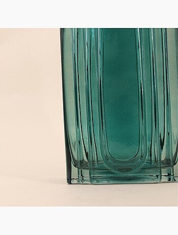 Vase verre vintage géométrique h28cm