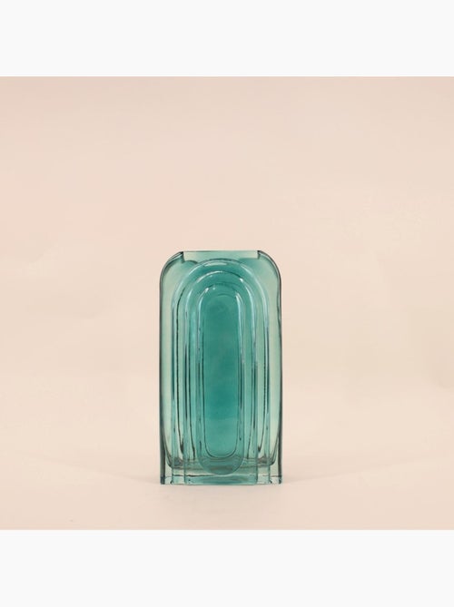 Vase verre vintage géométrique h28cm - Kiabi