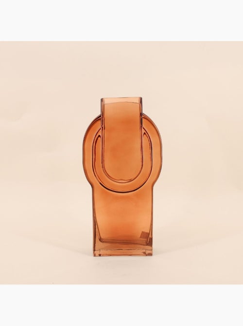 Vase verre vintage géométrique h34cm - Kiabi