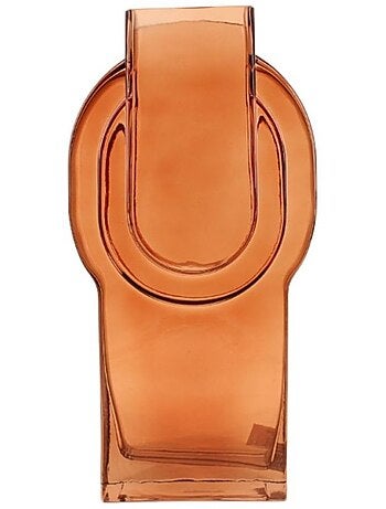 Vase verre vintage géométrique h34cm