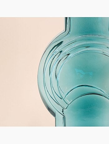 Vase verre vintage géométrique h40cm