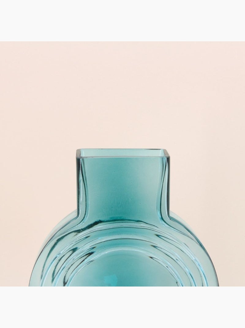 Vase verre vintage géométrique h40cm Bleu - Kiabi