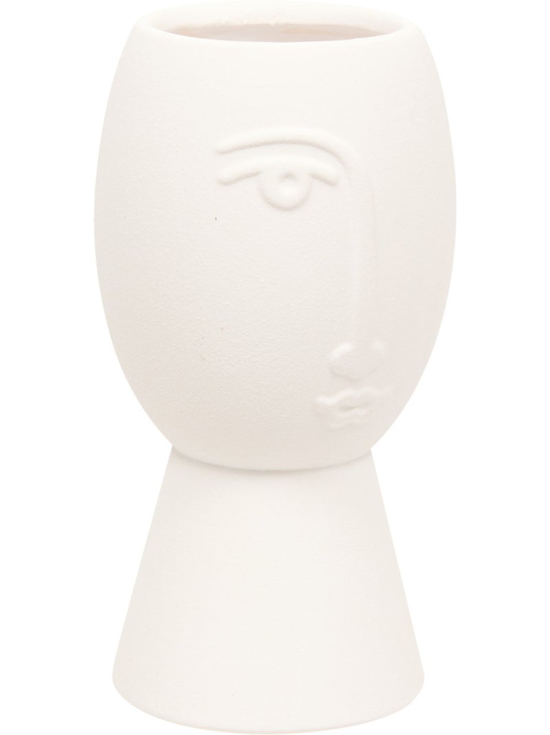 Vase visage en dolomite PAM Blanc - Kiabi