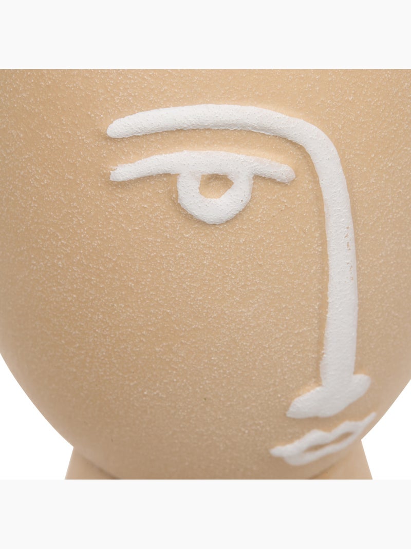 Vase visage en dolomite PAM Blanc - Kiabi