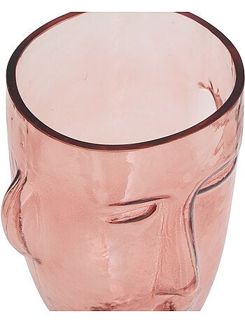 Vase visage en verre teinté SIEN