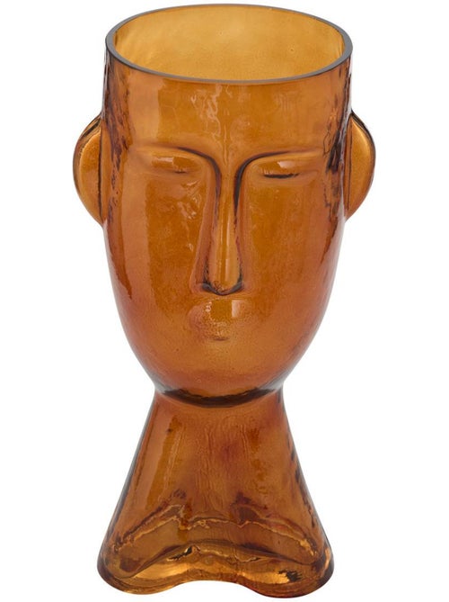 Vase visage en verre teinté SIEN - Kiabi