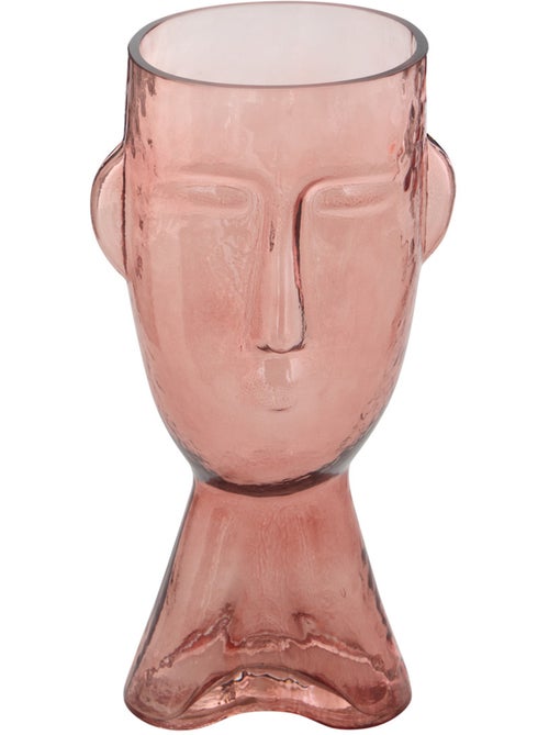 Vase visage en verre teinté SIEN - Kiabi