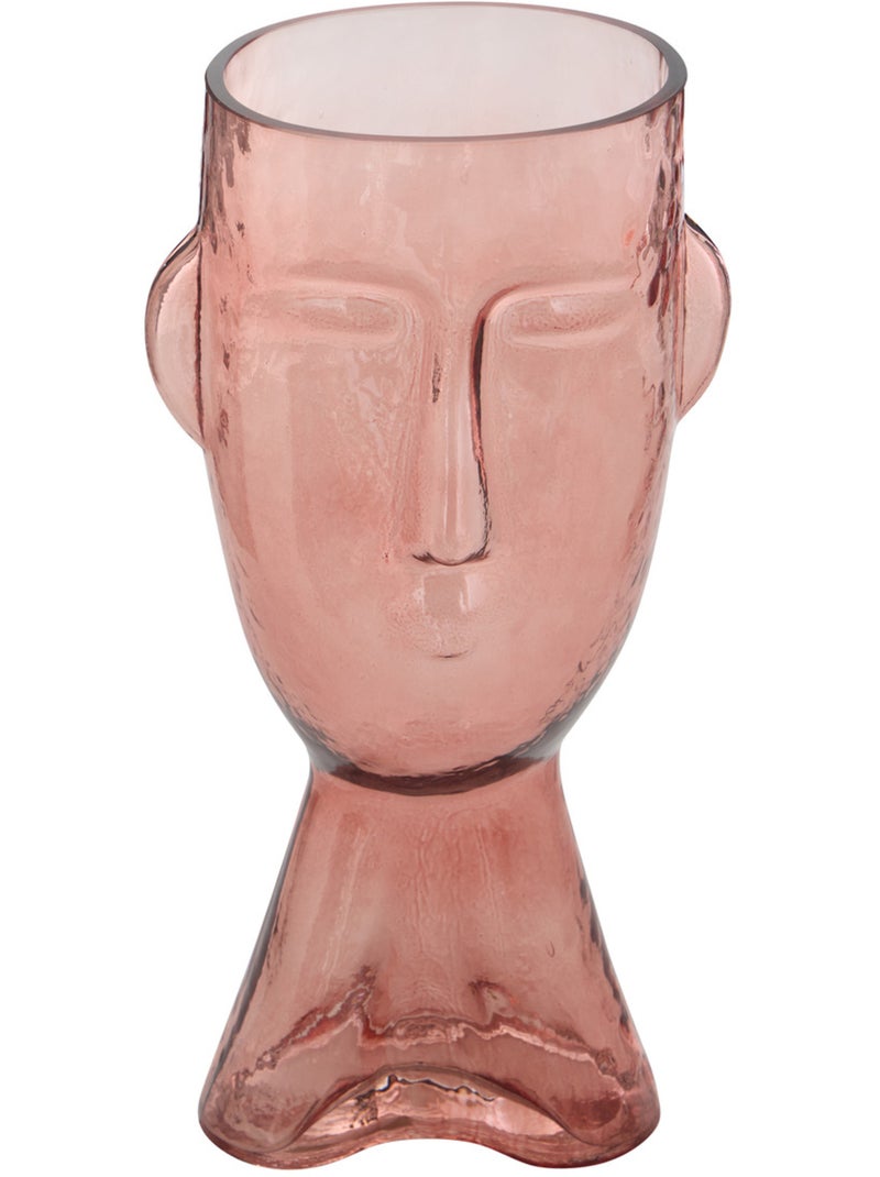 Vase visage en verre teinté SIEN Ambre - Kiabi