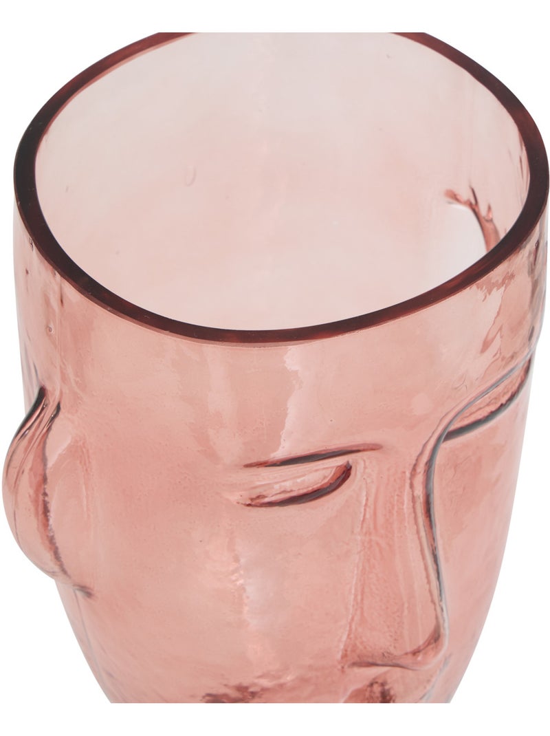 Vase visage en verre teinté SIEN Ambre - Kiabi