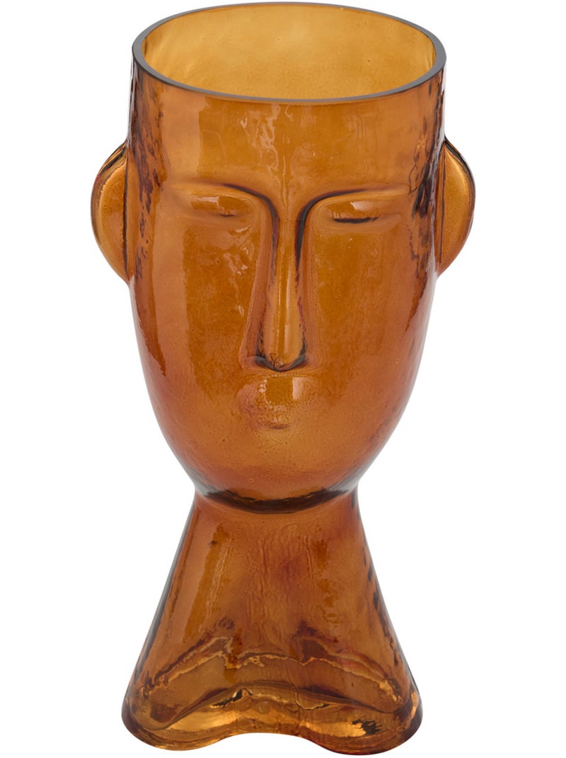 Vase visage en verre teinté SIEN Rose - Kiabi