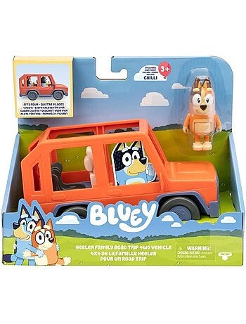 Véhicule - Voiture familiale avec figurine Chilli et accessoires - Bluey