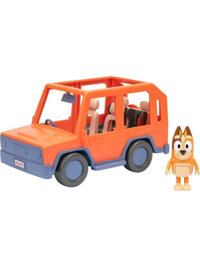 Véhicule - Voiture familiale avec figurine Chilli et accessoires - Bluey Orange - Kiabi
