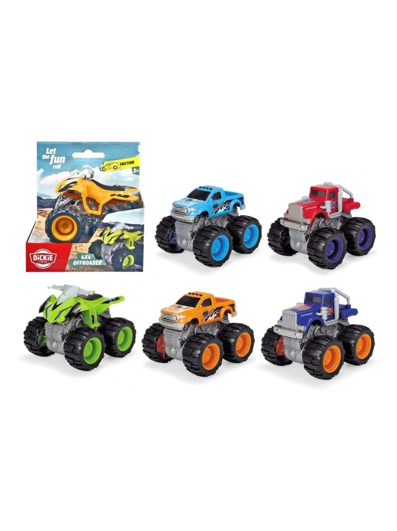 FLYPOP'S Véhicule Cascade à Friction – Miniature 8,5 Cm – Couleurs Assorties – Jouet Enfant Dès 3 Ans – Voiture à Collectionner