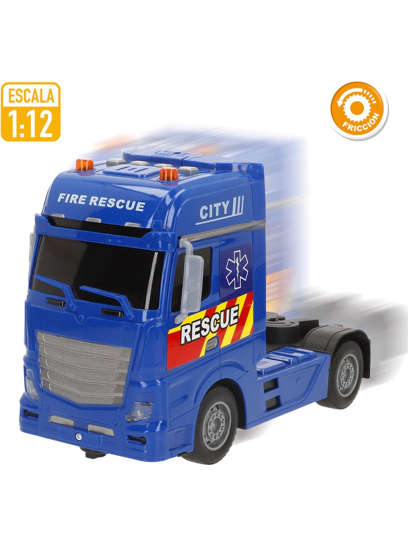 Véhicule de secours à friction avec son et lumière 1:12 speed & go N/A - Kiabi