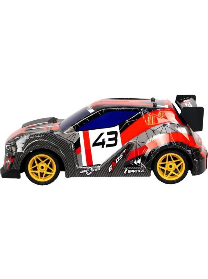 Véhicule échelle 1/14ème Radio-Commandé Exost Rally XTR Rouge - Kiabi
