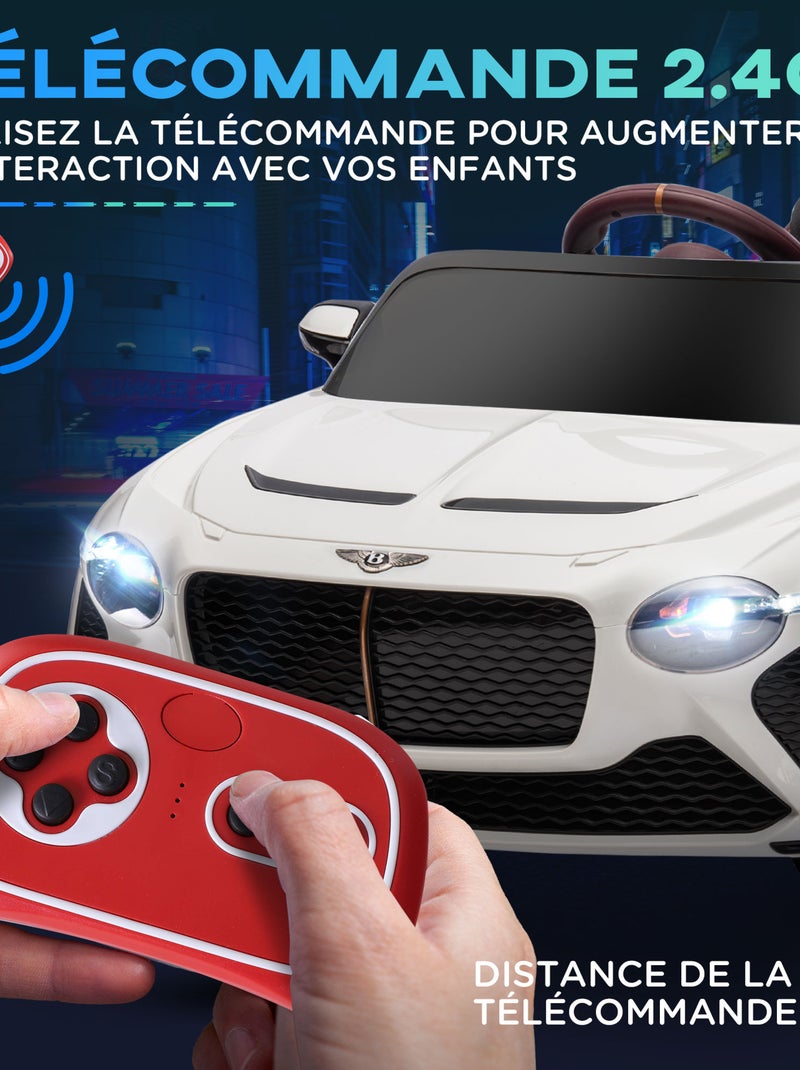 Véhicule électrique enfant Bentley Bacalar avec télécommande Blanc Blanc - Kiabi