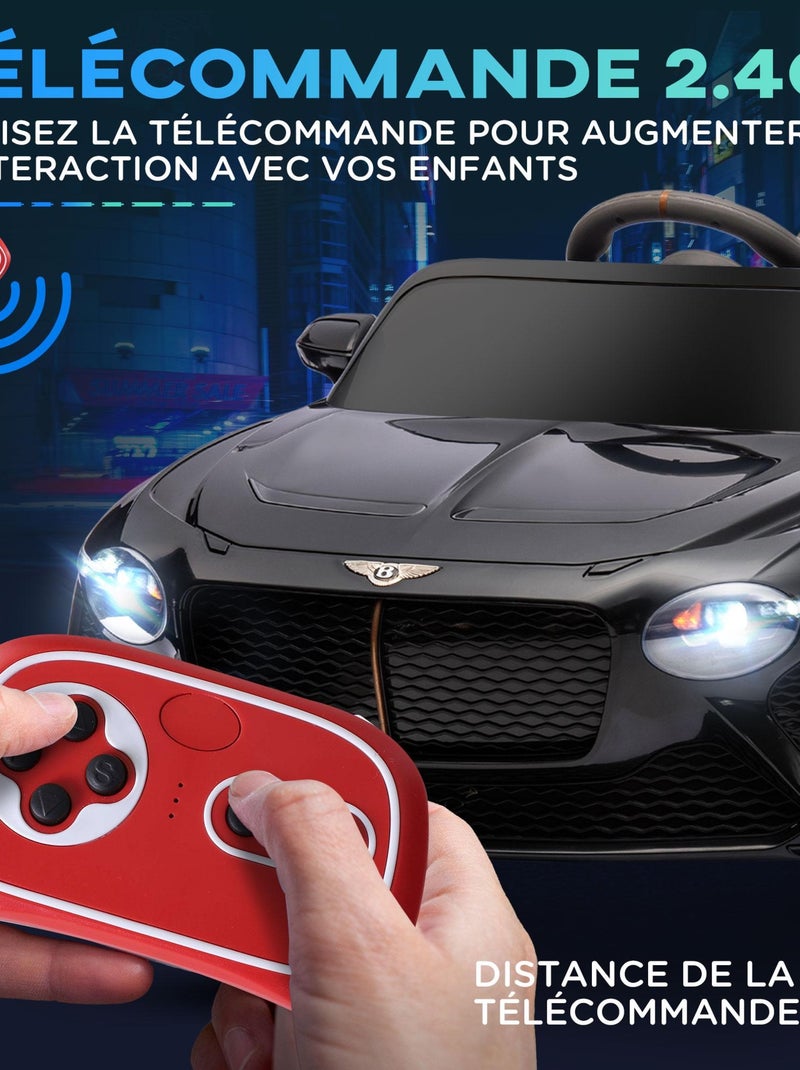 Véhicule électrique enfant Bentley Bacalar avec télécommande Noir - Kiabi