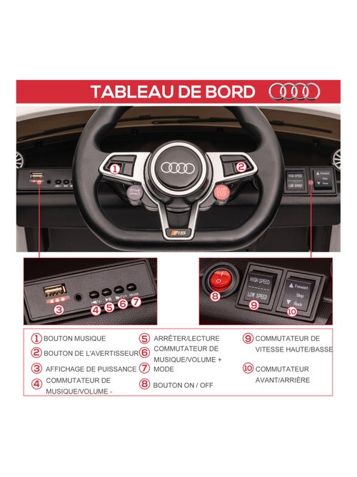 Véhicule électrique enfant TT RS avec télécommande - Kiabi