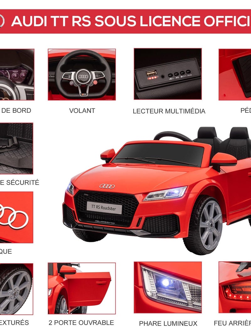 Véhicule électrique enfant TT RS avec télécommande Rouge - Kiabi