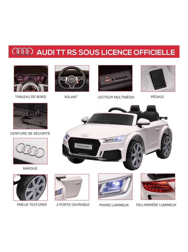 Véhicule électrique enfant TT RS Blanc Blanc - Kiabi