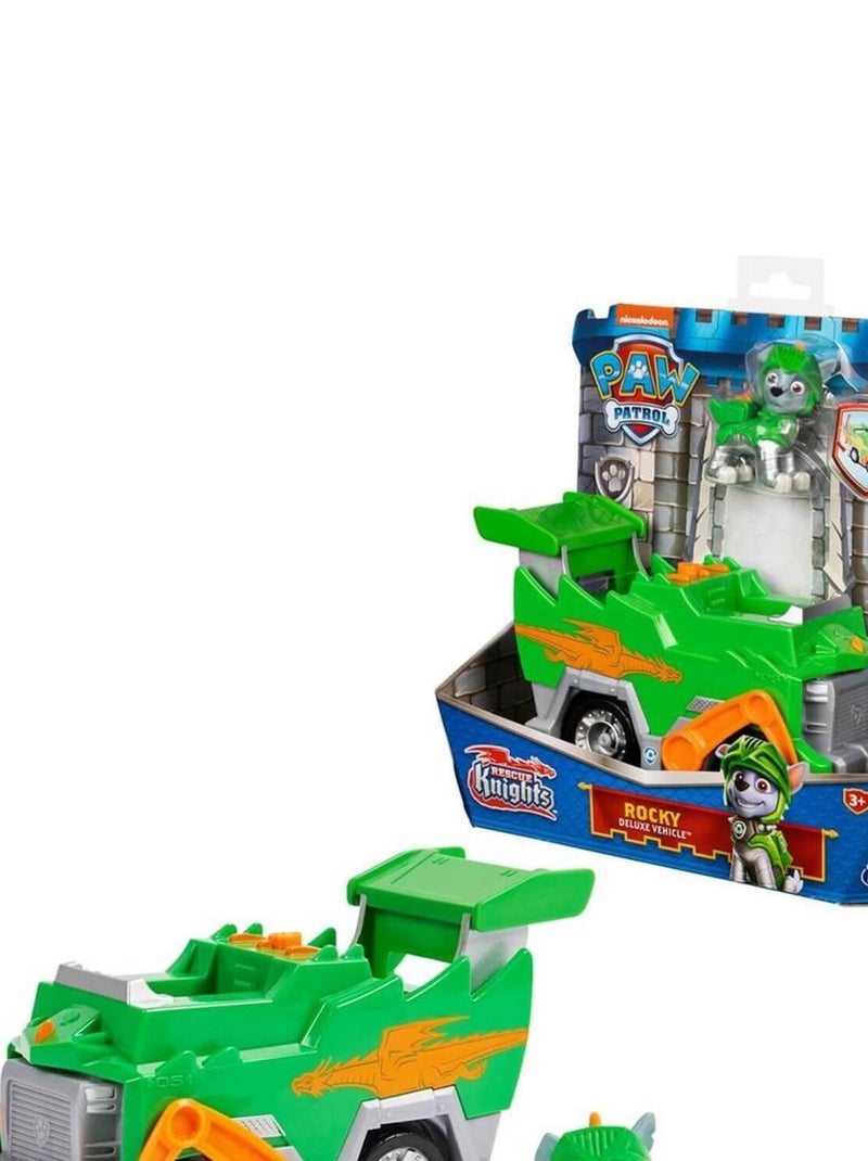 VÉHICULE ET FIGURINE PAT'PATROUILLE (PAW PATROL) RESCUE KNIGHTS : Véhicule de recyclage de Rocky N/A - Kiabi
