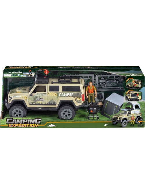 Véhicule miniature - 4X4 Camping Friction Son et Lumière - Kiabi