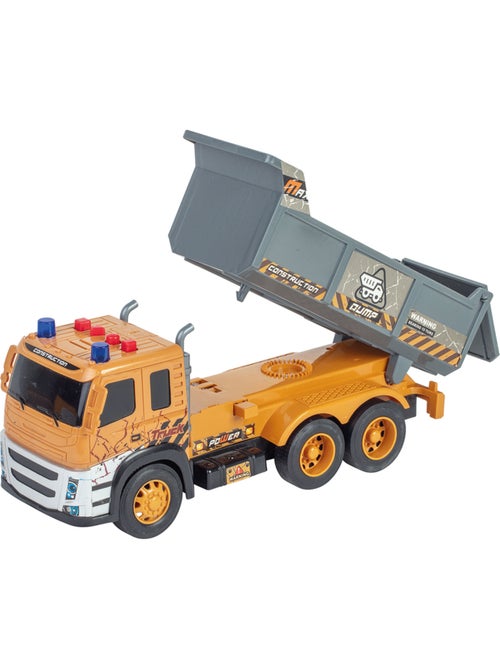 Véhicule miniature - Camion benne à friction, son et lumière - Kiabi