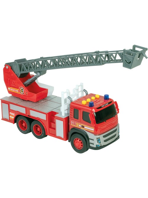 Véhicule miniature - Camion De Pompiers Friction Son et Lumière - Kiabi