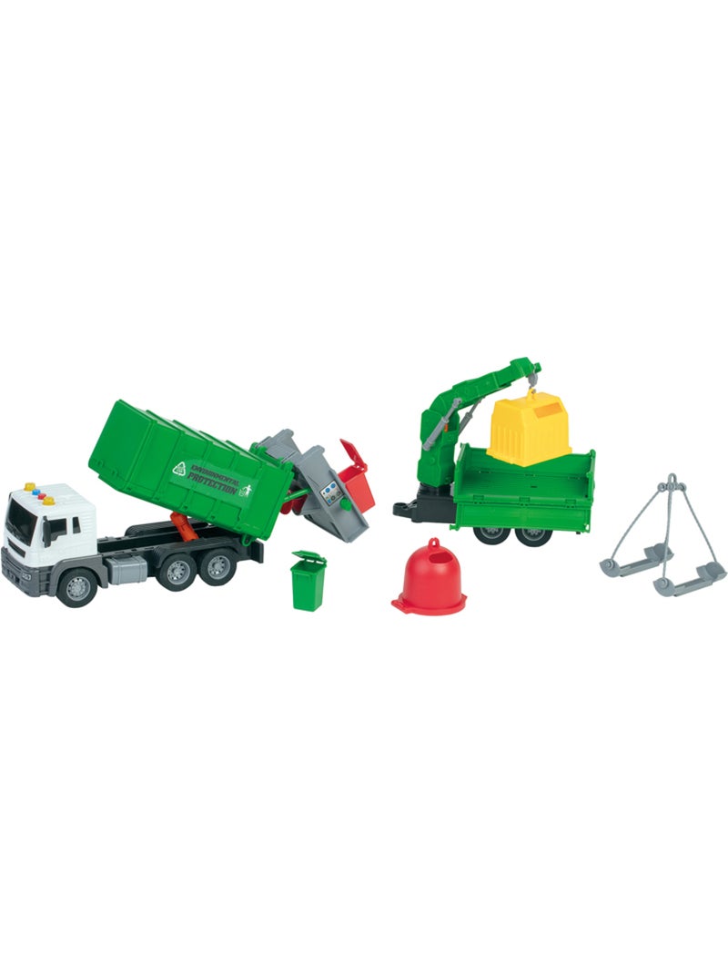Véhicule miniature - Camion Poubelle Friction 50CM Son Et Lumière N/A - Kiabi