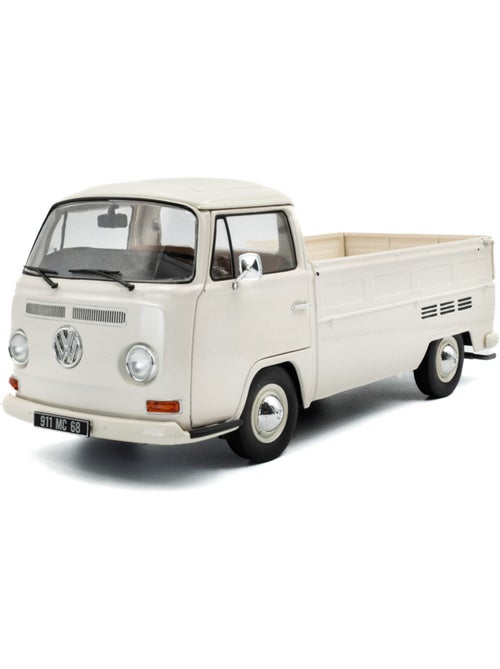 Véhicule miniature - Volkswagen T2 Pick-Up Blanc 1968 échelle 1/18ème - Kiabi