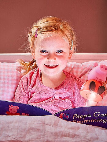 Veilleuse 3D - Peppa Pig robe rouge assise- 23 cm