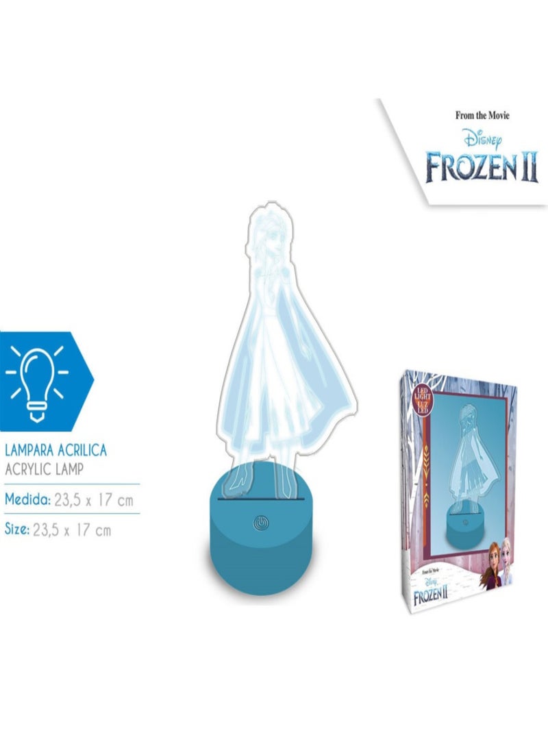 Veilleuse acrylique multicolore Disney - La Reine des Neiges - Elsa - 25 cm Bleu - Kiabi