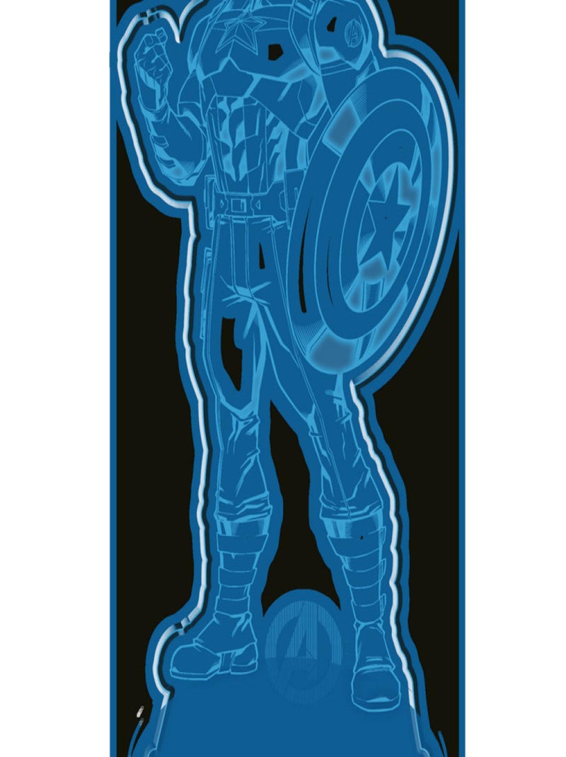 Veilleuse acrylique multicolore Marvel Avengers - Captain America - 25 cm Bleu - Kiabi