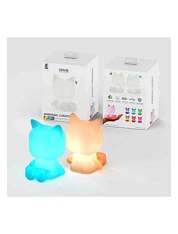 Veilleuse Animal Light - LED Multicolore Rechargeable USB-C - 3 Niveaux de Luminosité - MOB