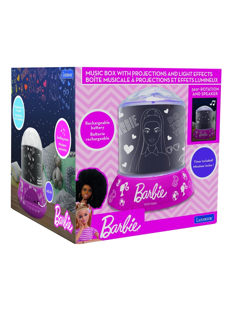 Veilleuse avec projection et effets sonores Barbie Rose - Kiabi