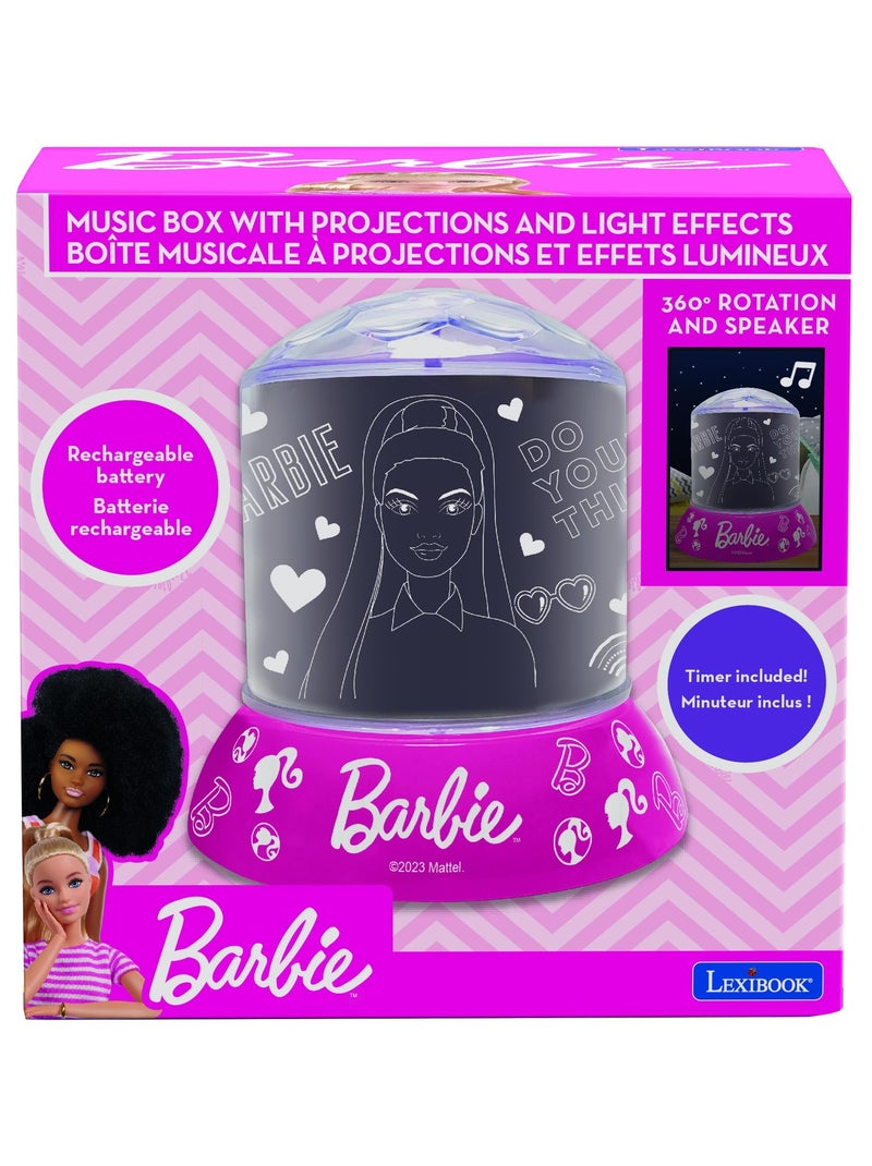 Veilleuse avec projection et effets sonores Barbie Rose - Kiabi