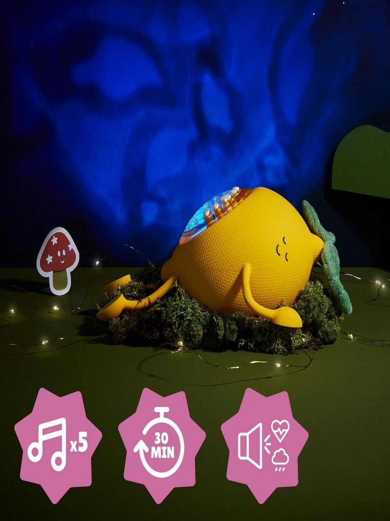 Veilleuse Bébé projection lumineuse et berceuses Basile 'Badabulle' Jaune - Kiabi