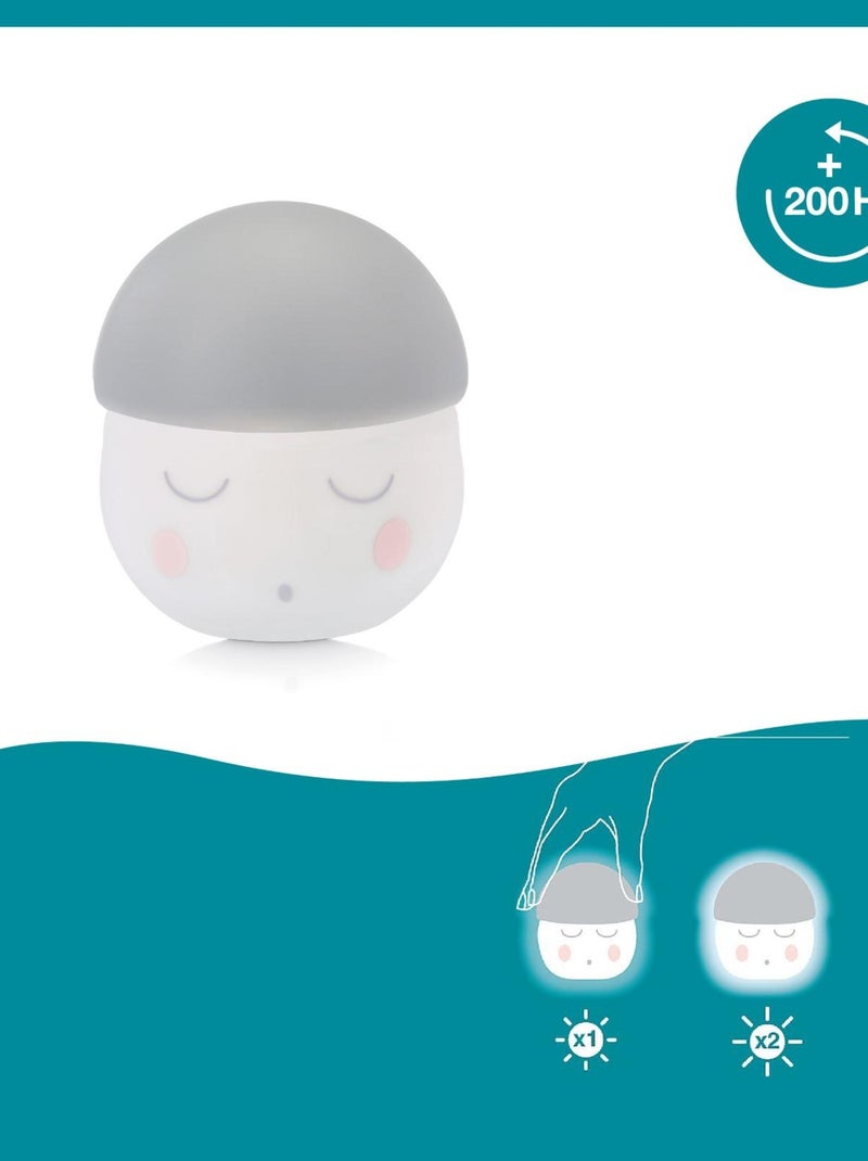 Veilleuse Bébé Squeezy - 200h d'Autonomie - Recharge USB ou secteur 'Babymoov' Gris - Kiabi