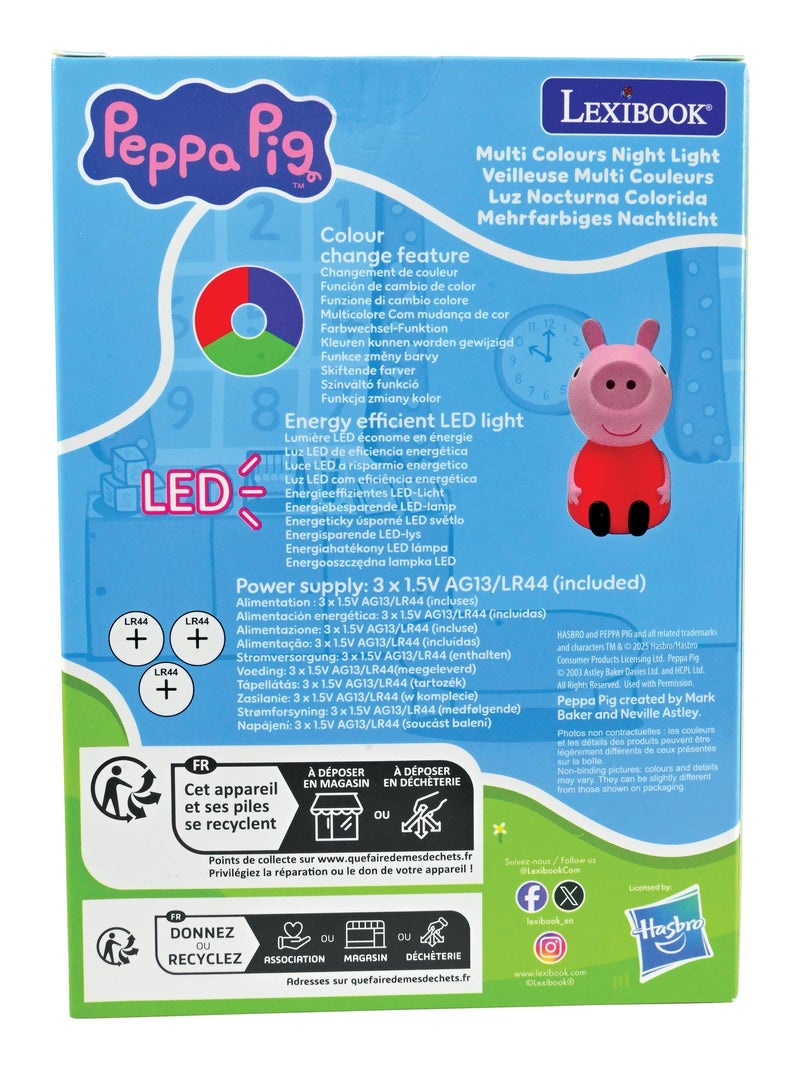 Veilleuse de poche Peppa Pig Rose - Kiabi