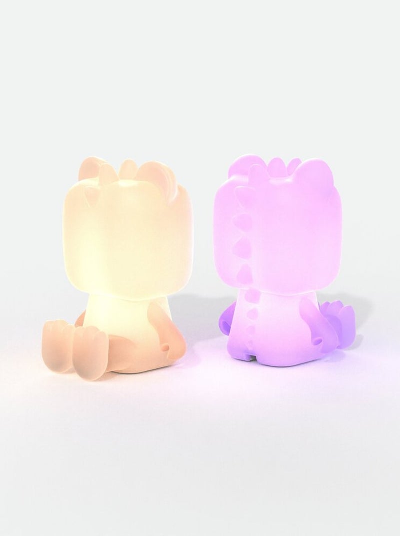 Veilleuse Dino Light - LED Rechargeable USB-C - 3 Niveaux de Luminosité & Minuteurs - MOB Orange - Kiabi